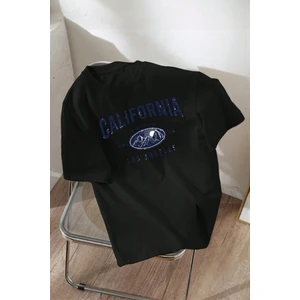 California Ön Baskılı Bisiklet Yaka Erkek Tshirt