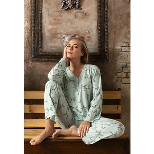 Kadın Bambu V Yaka Uzun Kol Ince Pijama Takımı 4475 - 1 Adet