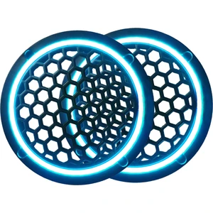Neon Işıklı 16 cm Hoparlör ve Midrange Kapağı - 2 Adet - Turkuaz