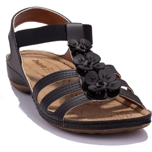 157362 Siyah Ortopedik Günlük Kadın Sandalet