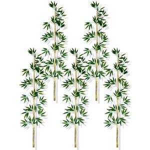 Cihan Çiçekçilik Yapay Yoğun Yapraklı 160 cm 5 Adet Dekoratif Bambu Çubuğu Islak Doku
