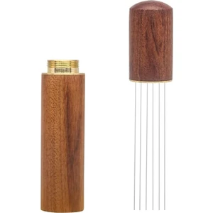 Espresso Kahve Karıştırıcı Espresso Dağıtım Aracı Taşınabilir Espresso Dağıtım Araçları, 6 Iğne Gül Ağacı Rengi (Yurt Dışından)