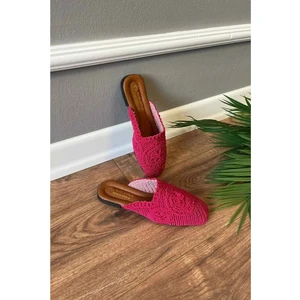 New Optimal Regan  Önü Kapalı Işleme Detaylı Terlik - Fuşya - 41