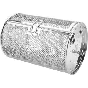 Paslanmaz Çelik Izgara Kavurma Davul Fırın Sepeti Bakeware Fırın Kızartma Pişirme Döner Kuruyemiş Sepeti Barbekü Izgara Pişirme Aracı A (Yurt Dışından)
