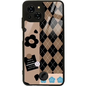 Reeder S23 Pro Max Ekose Draw Tasarımlı Glossy Telefon Kılıfı