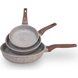 Oms Collection 3'lü Granit Tava Seti 20-24-28 cm