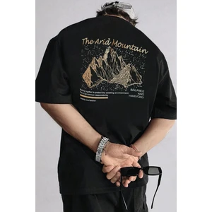 Teenage Millionaire Erkek Arid Mountain Siyah Oversize Salas Boyfriend T-Shirt
