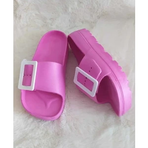 Kaymaz Taban Kadın Terlik Tokalı Pembe