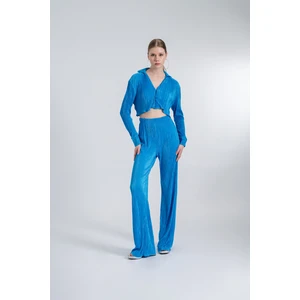 Holly Lolly Beli Lastikli Esnek Comfy Pantolon Mavi