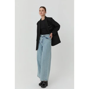 Geniş Paça Kot Pantolon Açık Mavi