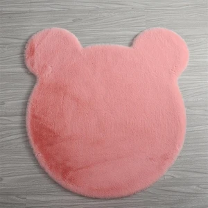 Vila Nova Home Pembe Ayıcık Post Halı Peluş Yumuşak Kaymaz Dot Taban Çocuk Odası