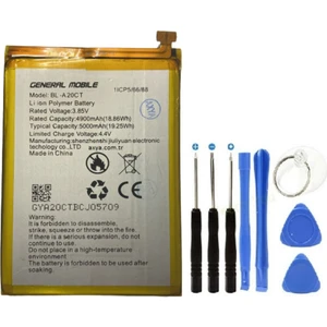 General Mobile AXYA General Mobile GM21 Pro Pil Batarya BL-A20CT 5000 Mah+Tamir Set