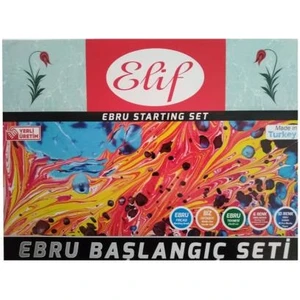 Masho Trend Ebru Başlangıç Seti - Kitre Ebru Kağıdı Pratik Ebru Sanatı Seti - Ebru Boyama Seti