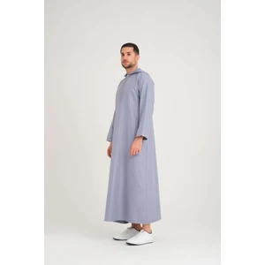 Mercan Hijab Nakışlı Kapüşonlu Elbise