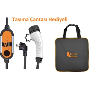 Taşınabilir Tip 2 - 5mt Kablolu Elektrikli Araç Şarj Cihazı