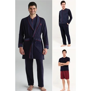 U.S. Polo Assn. 12001 Erkek 5'Li Çeyizlik Ropdöşambır Set-Lacivert