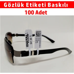 Dijital Barkod Gözlük Etiketi, Kablo Etiketi, Takı Etiketi, Baskılı Pp Opak 12X95MM - 100 Adet