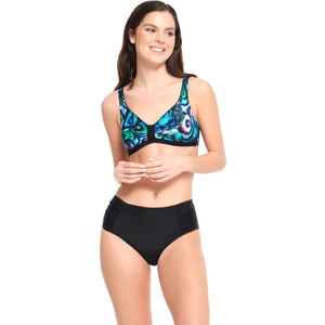 Too Salty Swimwear Kadın Mavi Yeşil Desenli Toparlayıcı Yüksek Bel Bikini 23S116ST