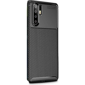 Huawei P30 Pro Kılıf Negro Karbon Dizayn Silikon Siyah