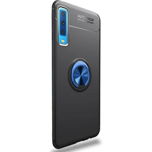 Samsung Galaxy A70 Kılıf Ravel Yüzüklü Mıknatıslı Silikon Mavi