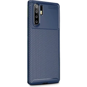 Huawei P30 Pro Kılıf Negro Karbon Dizayn Silikon Lacivert