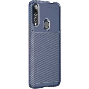 Huawei Honor 9x Kılıf Negro Karbon Dizayn Silikon Lacivert