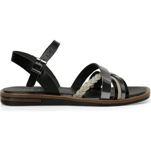 Incı Procyon 4Fx Siyah Kadın Düz Sandalet