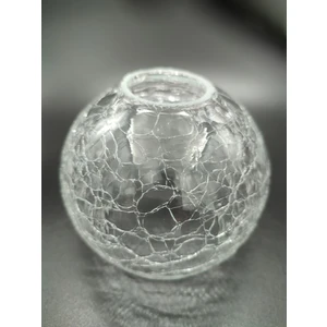 Kuğulu Avize Küçük Avize Camı. Yuvarlak, Şeffaf, Çatlatılmış Desenli (E.14) (Çap: 10.00cm- Duy Yuvası: 3.00cm)Mum ampule göre.