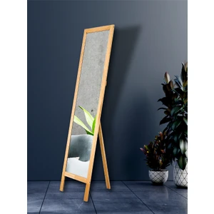 Harz Dekor Ayaklı Boy Aynası Naturel Doğal Ahşap 145X40