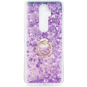 Oppo Reno 2z Kılıf Milce Sulu Yüzüklü Silikon Arka Kapak Mor