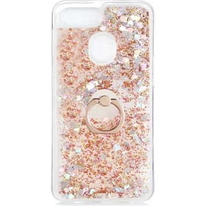 Oppo A5S Kılıf Milce Sulu Yüzüklü Silikon Arka Kapak Gold