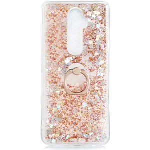 Oppo Reno 2z Kılıf Milce Sulu Yüzüklü Silikon Arka Kapak Gold