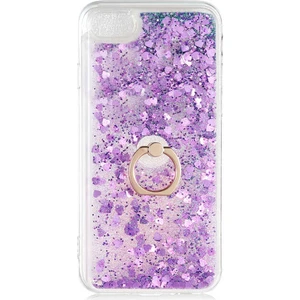 Apple iPhone 7 Kılıf Milce Sulu Yüzüklü Silikon Arka Kapak Mor