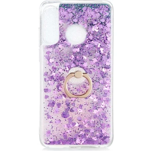 Huawei P30 Lite Kılıf Milce Sulu Yüzüklü Silikon Arka Kapak Mor