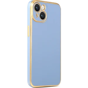 Apple iPhone 14 Kılıf Bark Lazer Silikon Mavi