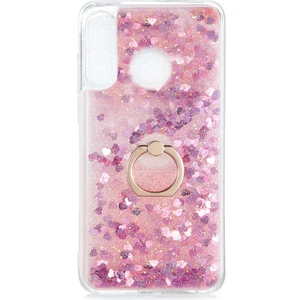 Huawei P30 Lite Kılıf Milce Sulu Yüzüklü Silikon Arka Kapak Pembe