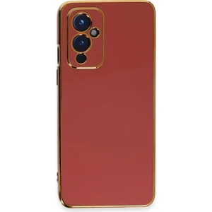 Oneplus 9 Kılıf Bark Silikon Renkli Kenarları Parlak Kırmızı
