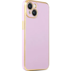 Apple iPhone 14 Kılıf Bark Lazer Silikon Mor