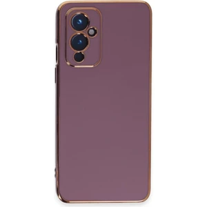 Oneplus 9 Kılıf Bark Silikon Renkli Kenarları Parlak Mor