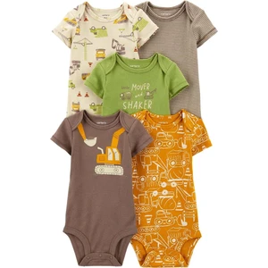 Layette Erkek Bebek 5'li Kısa Kol Body 1Q124610 Karışık Renkli