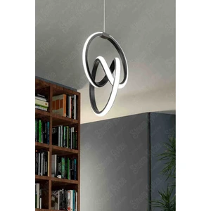 St Aydınlatma Feliz Antre Hol Mutfak  İçin Siyah Kasa Beyaz LED Avize