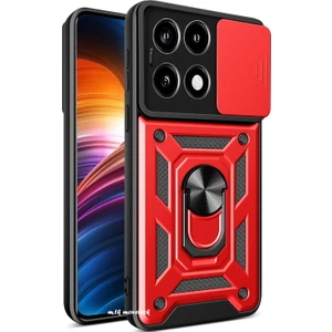 M.TK Moveteck Xiaomi Redmi Note 13 Pro 4g Kılıf Kamera Korumalı Sürgülü Yüzüklü Armor Military Tank Kızaklı Kapak