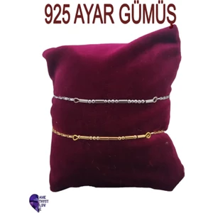 AMETHYST LOVE 925 Ayar Gümüş Mors Alfabesi Bileklik Zincir Çift Bilekliği Sevgili Bilekliği Zincir Mors Alfabe