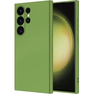 Case World Caseworld Samsung Galaxy S24 Ultra Kapak Içi Kadife Kamera Korumalı Lansman Silikon Kılıf - Açık Yeşil