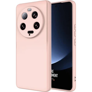Case World Caseworld Xiaomi Mi 13 Ultra Kapak Içi Kadife Kamera Korumalı Lansman Silikon Kılıf - Pudra