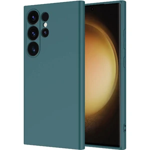 Case World Caseworld Samsung Galaxy S24 Ultra Kapak Içi Kadife Kamera Korumalı Lansman Silikon Kılıf - Yeşil