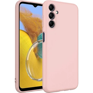 Caseart Samsung Galaxy M34 Kapak Içi Kadife Kamera Korumalı Lansman Silikon Kılıf - Pudra