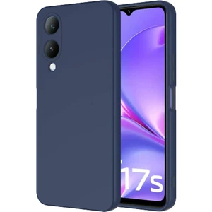 Caseart Vivo Y17S Kapak Içi Kadife Kamera Korumalı Lansman Silikon Kılıf - Lacivert