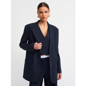 60729 Oversize Blazer Ceket-Lacivert