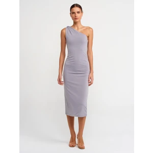 90717 Midi Elbise-Gri